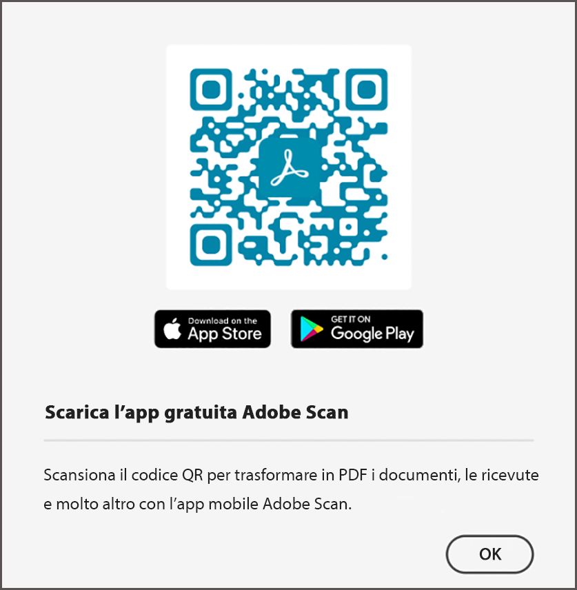 App Adobe Scan per dispositivi mobili