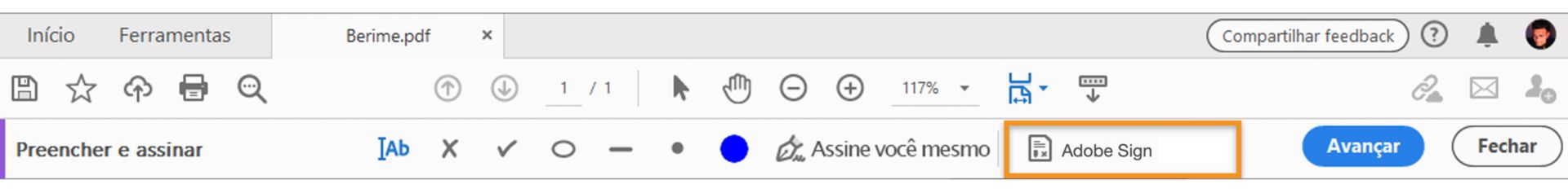 Solicitar assinaturas