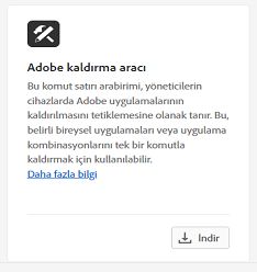 Adobe Kaldırıcı aracını indirme