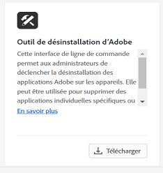 Télécharger l’outil de désinstallation d’Adobe