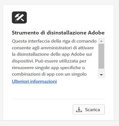 Scaricare lo strumento di disinstallazione Adobe