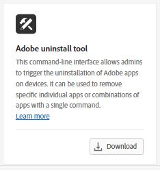 Download Adobe Uninstaller tool