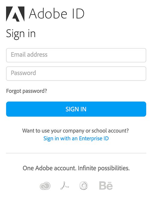 Adobe ID로 로그인