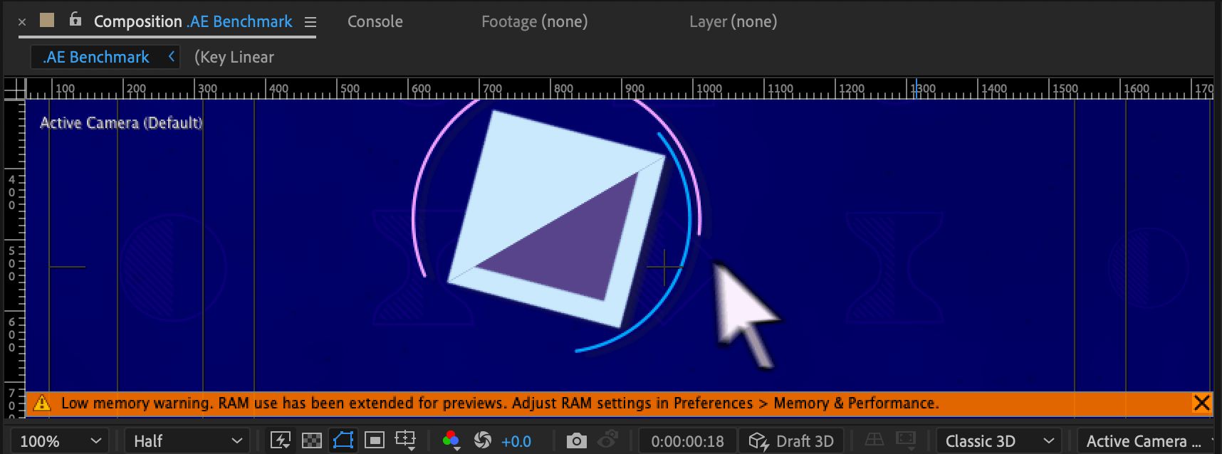 Bannière d’avertissement de mémoire insuffisante