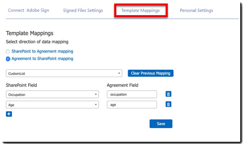 Asignación del acuerdo a SharePoint