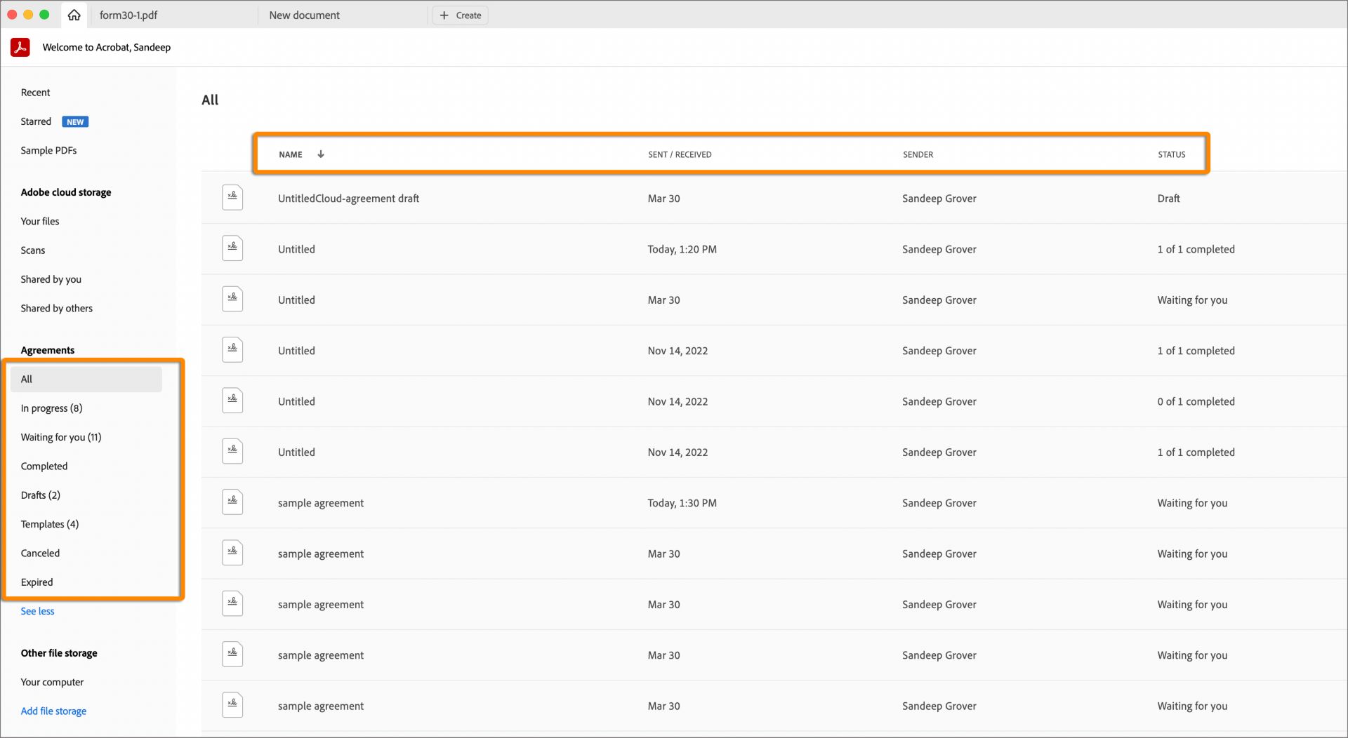 عرض الاتفاقيات التي تمت مشاركتها