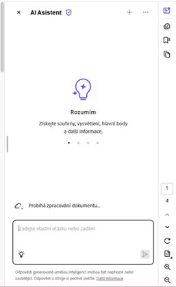 Vstupní pole v PDF souboru zpracovaném AI Asistentem
