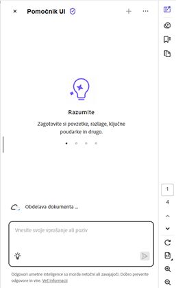 Polje za vnos v PDF-ju, ki ga obdela Pomočnik UI