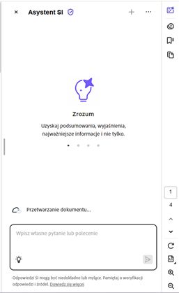 Pole wprowadzania w dokumencie PDF przetwarzanym przez Asystenta SI