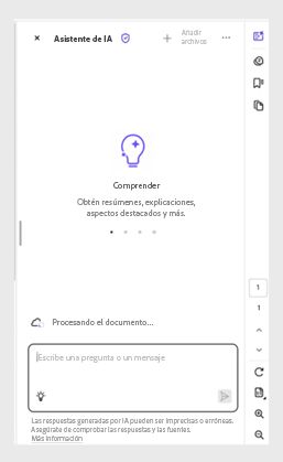 Cuadro de entrada en un PDF procesado por el Asistente de IA