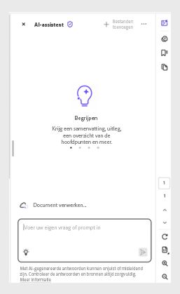 Invoervak in een PDF verwerkt door AI-assistent