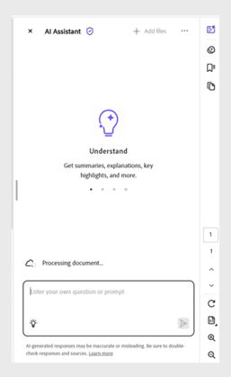 مربع الإدخال في ملف PDF تمت معالجته بواسطة المساعد المستند إلى الذكاء الاصطناعي