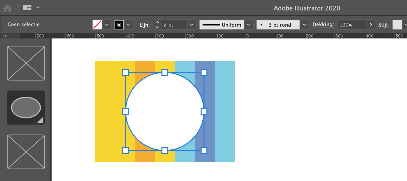 Een cirkel in het midden maken