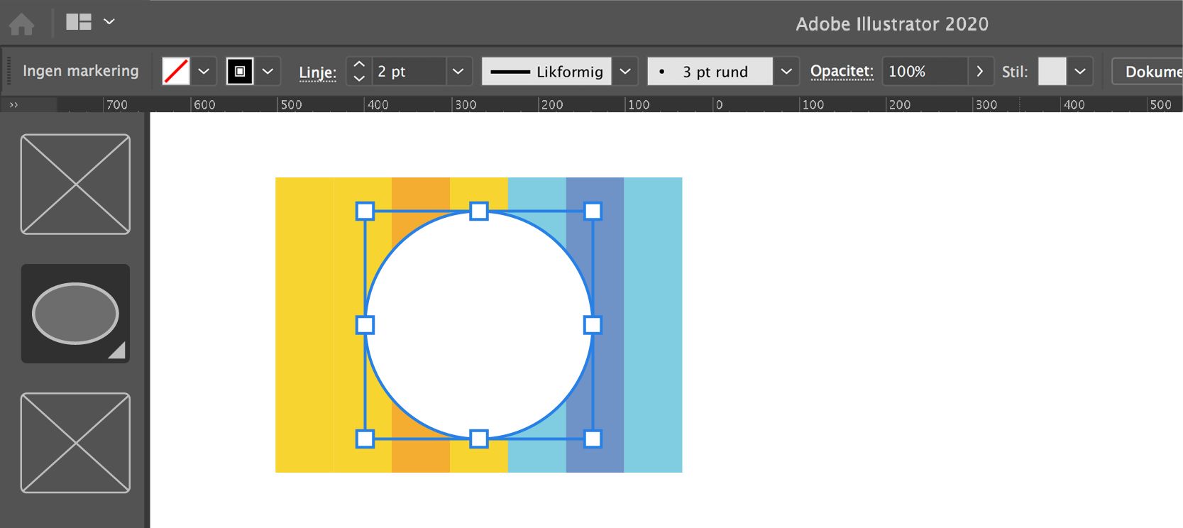 Gör en cirkel i mitten