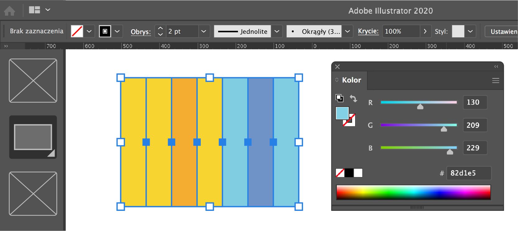 Rysowanie kolorowych prostokątów