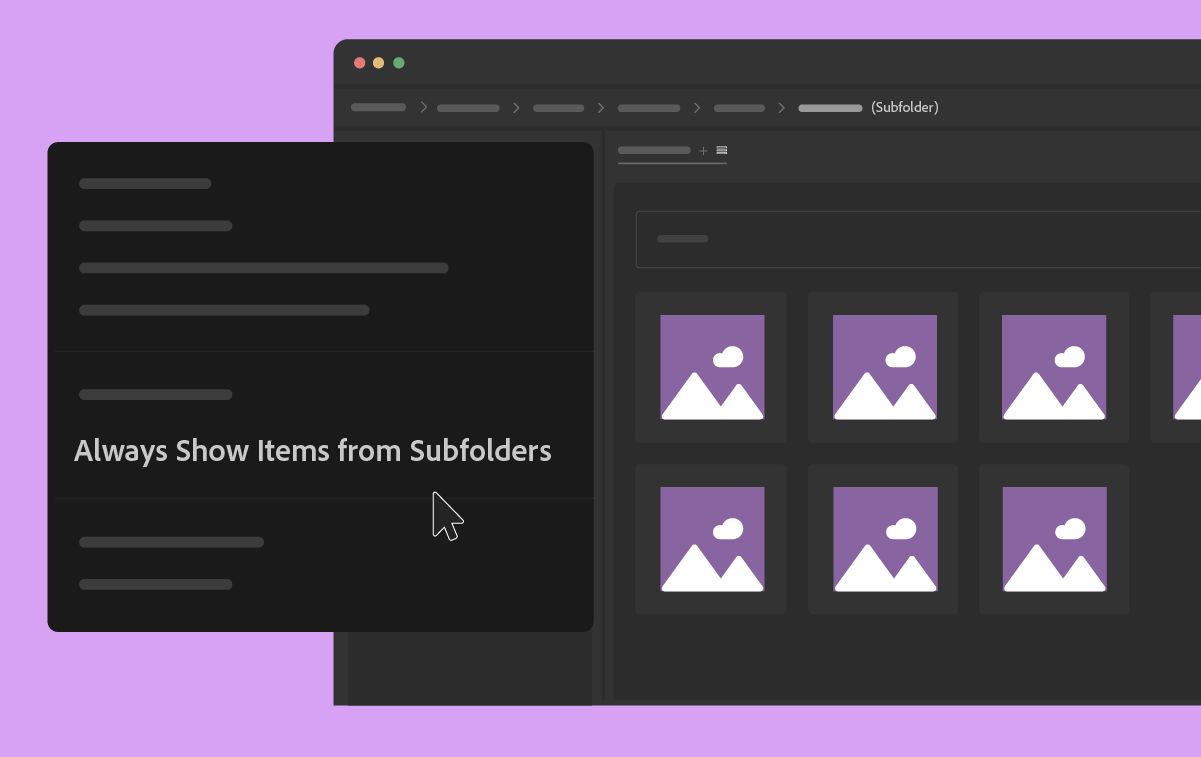 Always show subfolder contents
