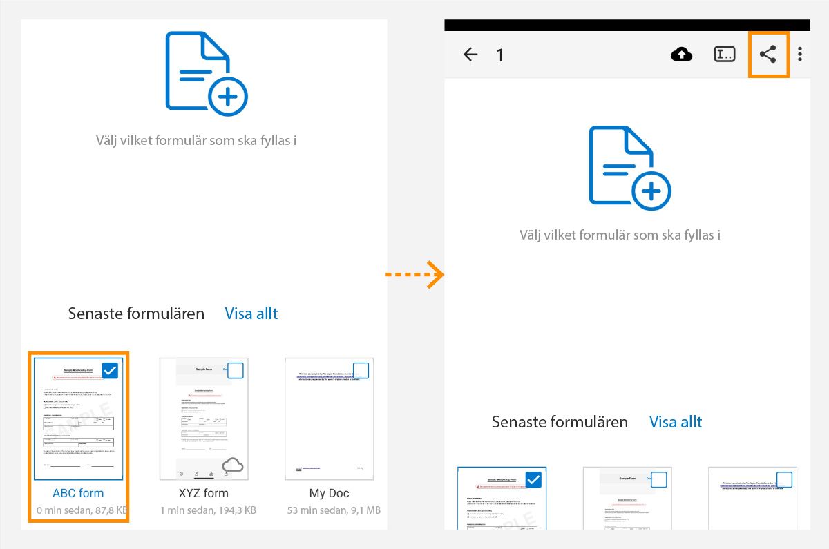 Dela Fill & Sign Android-filer