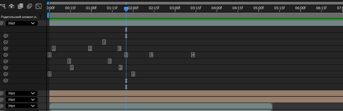 &quot;На панели «Временная шкала» видны несколько ключевых кадров для разных свойств слоя. Эти ключевые кадры отмечают точные моменты времени, когда происходят изменения свойств. Ключевые кадры отображаются как индексы для ссылок в выражениях или сценариях.