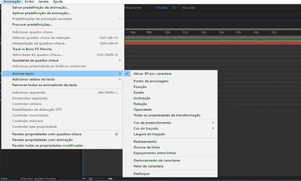 Propriedades do animador