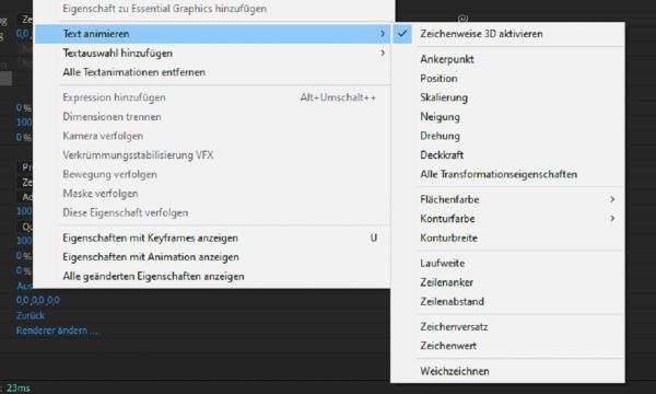 Animatoreigenschaften