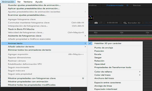 Propiedades de animación