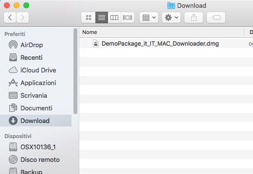 Adobe Package Downloader nel Finder