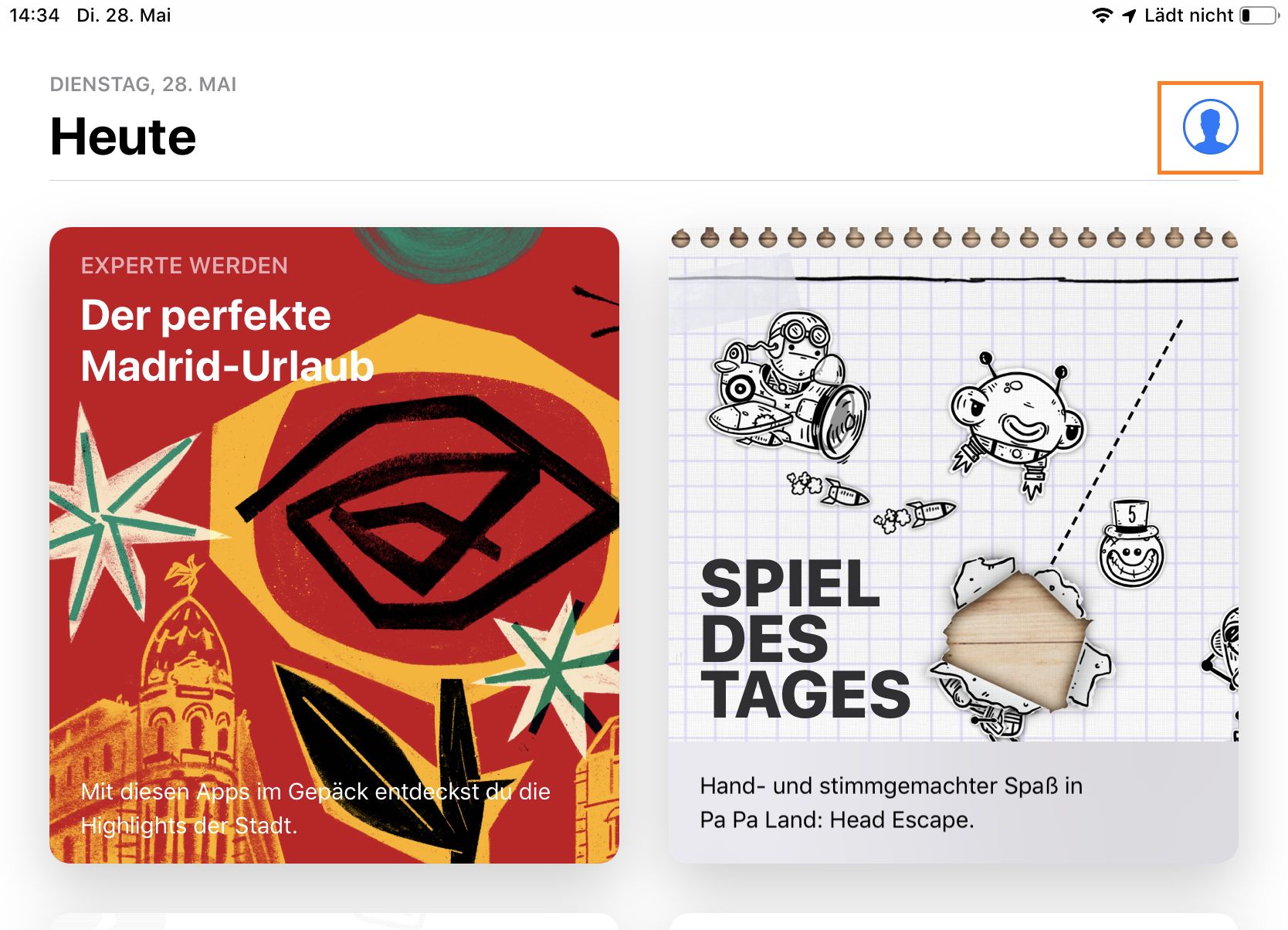 Der App Store auf einem iPad