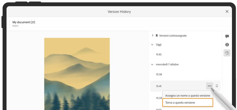 Cronologia delle versioni in app