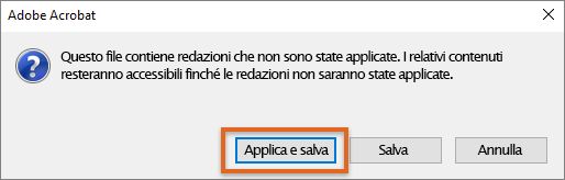 Fai clic su Applica e salva