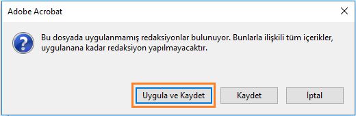 Uygula ve Kaydet'i tıklatın