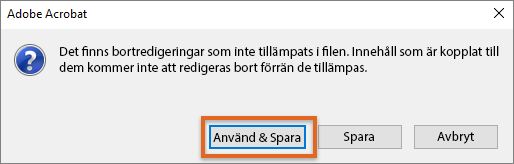 Klicka på Tillämpa och spara