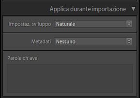 Applica durante importazione
