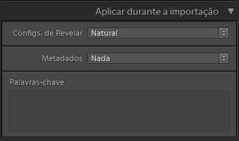Aplicar durante a importação