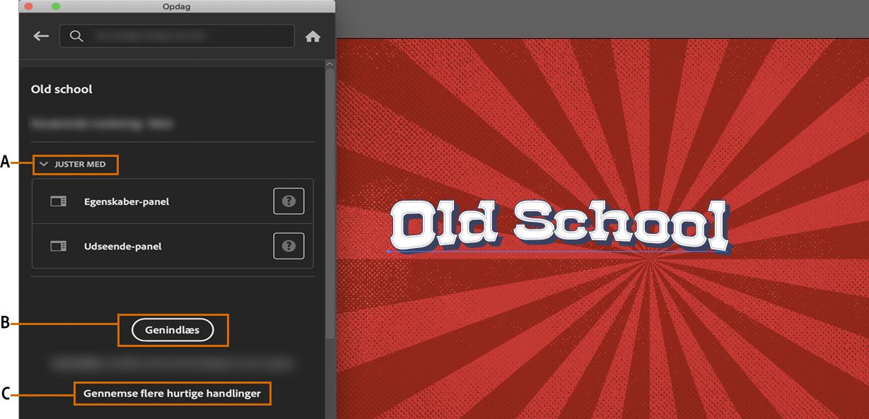 Klik på Genindlæs for at fortryde de ændringer, der blev anvendt med old school-tekst.