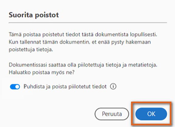 Poistojen suorittaminen