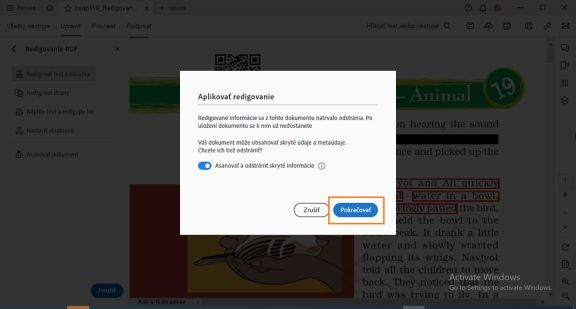 Aplikovať redigovanie