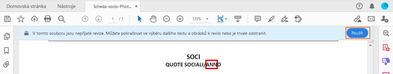Použít redigování