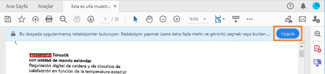 Redaksiyonları uygula
