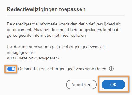 Redactiewijzigingen toepassen