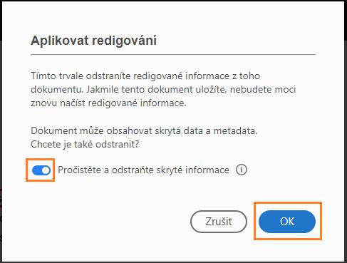 Použít redigování