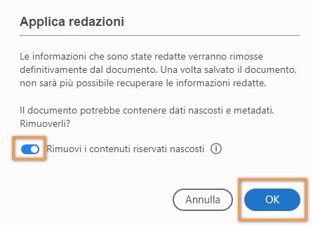 Applicare le redazioni
