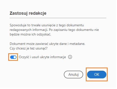 Zastosuj zmiany redakcyjne