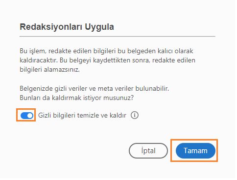 Redaksiyonları uygula