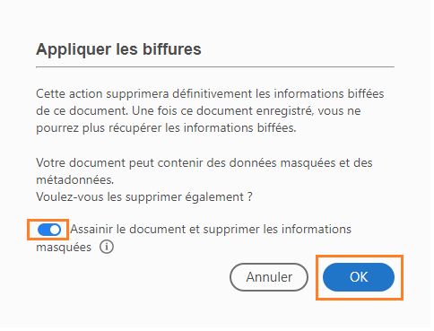 Appliquer les biffures