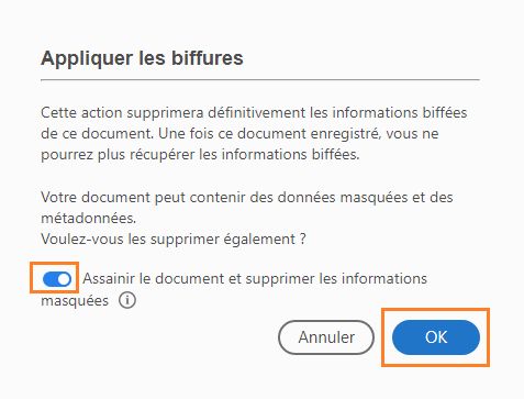 Appliquer les biffures