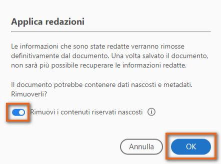 Applicare le redazioni