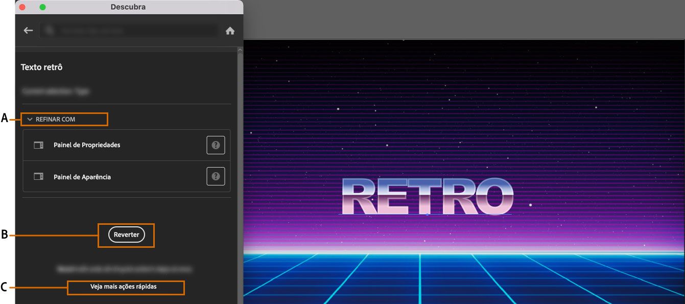 Clique em Reverter para desfazer as alterações aplicadas pela ação rápida Remover fundo