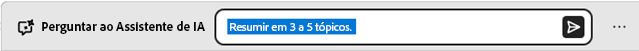 caixa do assistente de IA para o tipo de documento artigo.