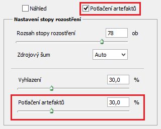 Potlačení artefaktů v aplikaci Photoshop
