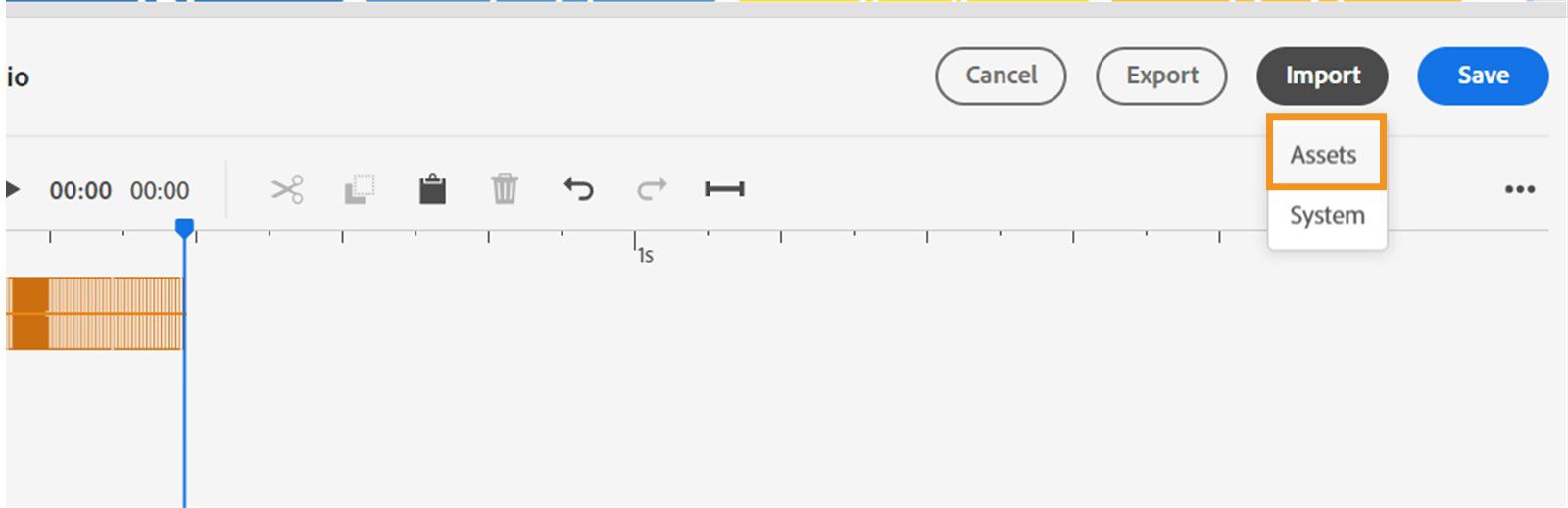 Import audio from assets for widget interactions